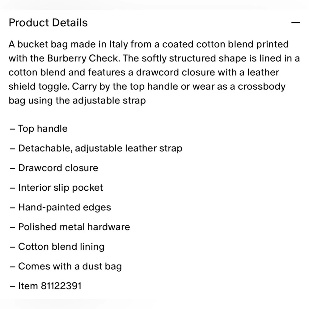 Burberry Dark Birch Small Drawstring Bucket - Picture 14 of 14